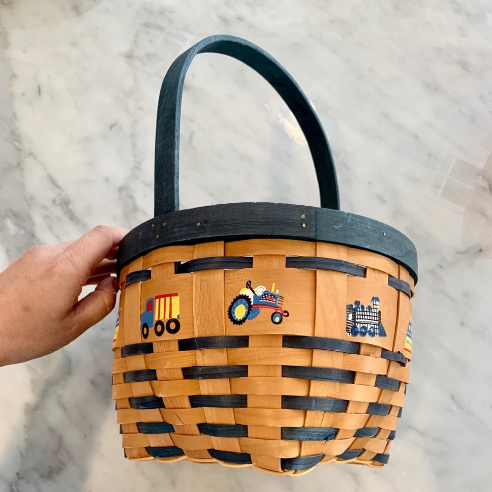 Vintage Painted Vehicles Basket